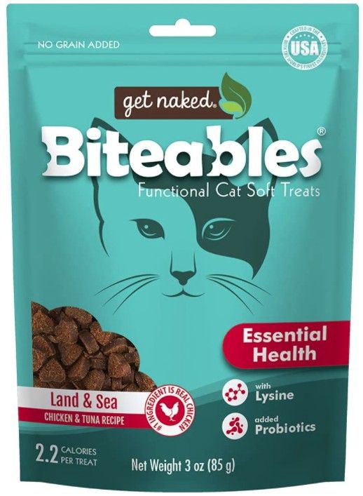 Get Naked Essential Health Biteables Soft Cat Treats Land and Sea Flavor image 0