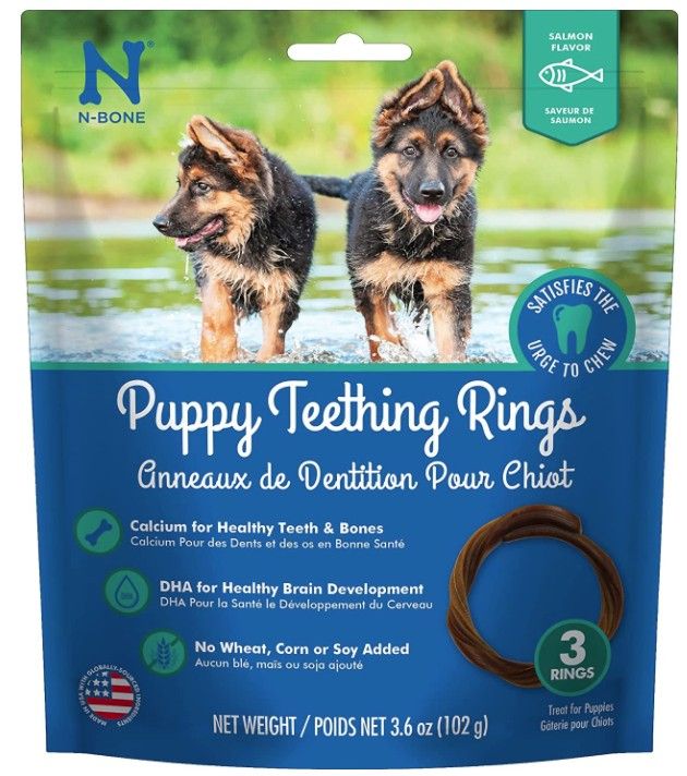 N-Bone Puppy Teething Rings Salmon Flavor image 0