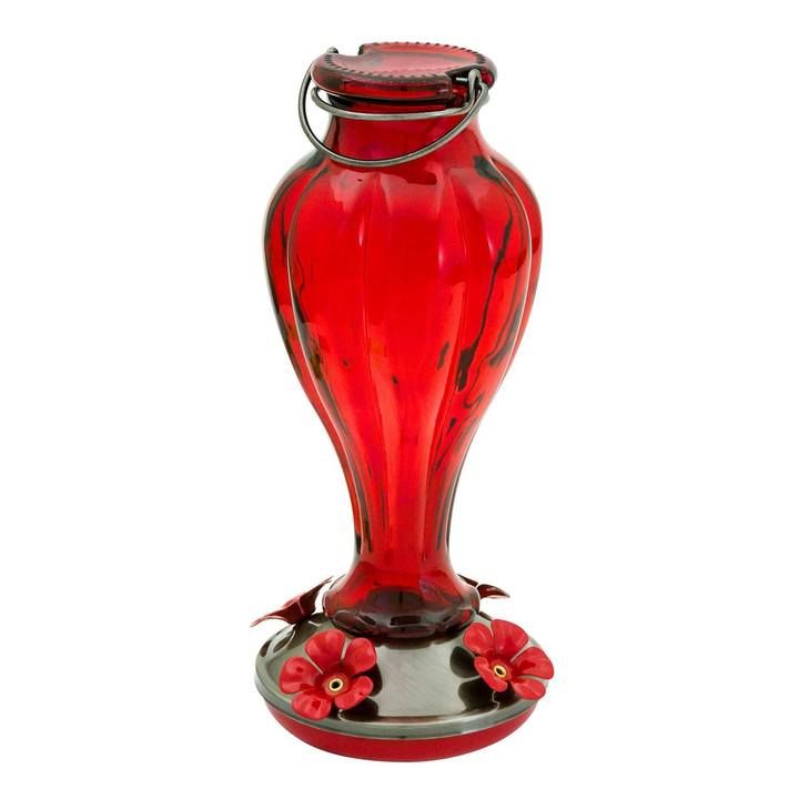 More Birds Blossom Glass Hummingbird Feeder image 0
