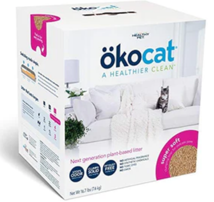 Okocat Super Soft Clumping Wood Cat Litter image 1