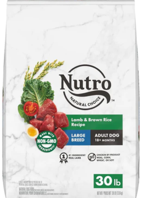 Nutro Natural Choice Large Breed Adult Lamb & Rice Dry Dog Food - 30 lb Bag image 0