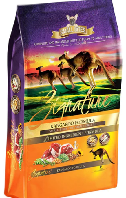 Pets Global Zignature Kangaroo Formula Small Bites Dry Dog Food image 0