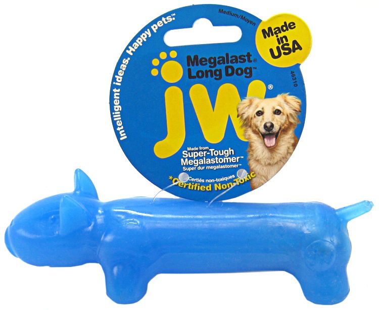 JW Pet Megalast Rubber Dog Toy - Long Dog image 0