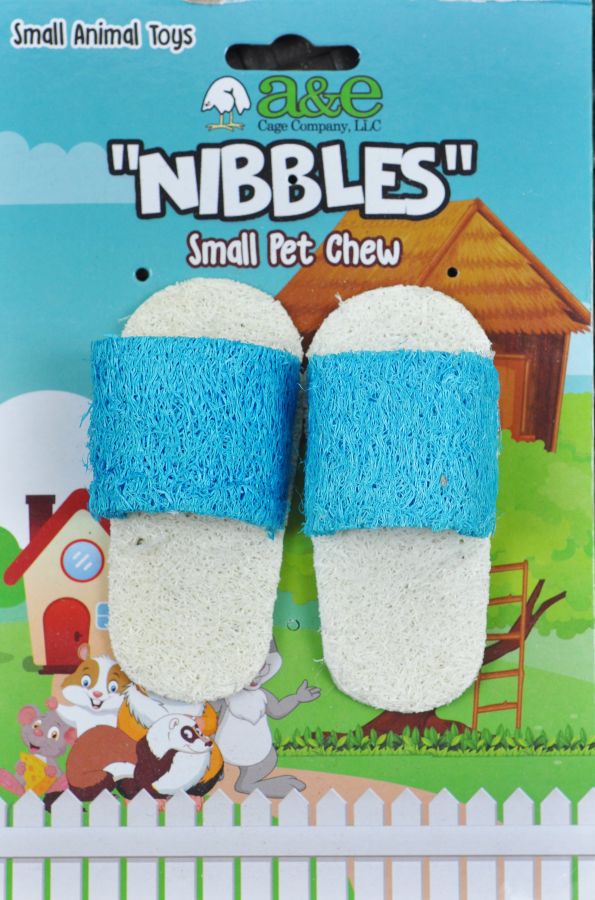 AE Cage Company Nibbles Sandals Loofah Chew Toy Assorted Colors image 0