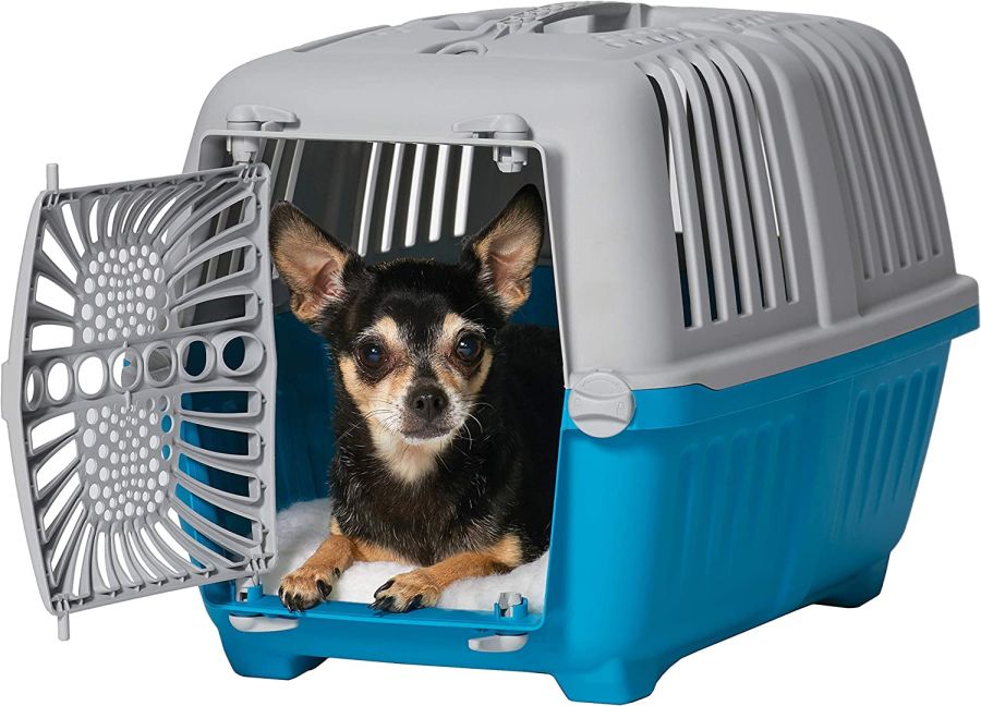 MidWest Spree Plastic Door Travel Carrier Blue Pet Kennel image 0