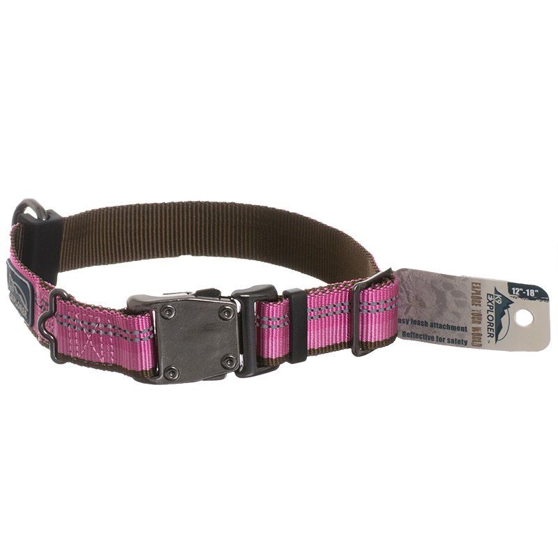 K9 Explorer Reflective Adjustable Dog Collar - Rosebud image 0