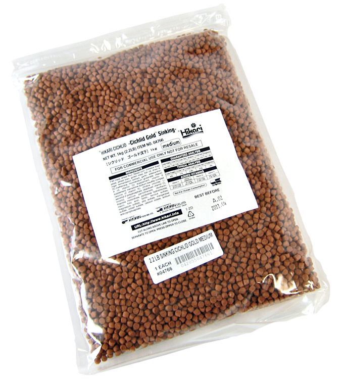 Hikari Cichlid Gold Color Enhancing Sinking Fish Food - Medium Pellet image 0
