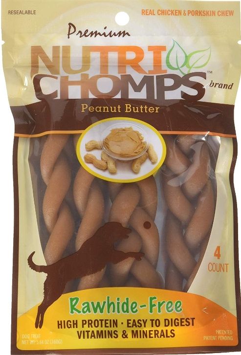 Pork Chomps Premium Nutri Chomps Peanut Butter Flavor Braids image 0