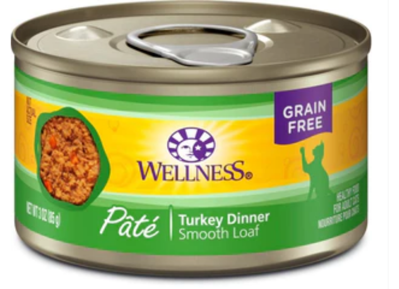 Wellness Complete Health Grain Free Turkey Pate Wet Cat Food-3oz Can-Case of 24 image 0
