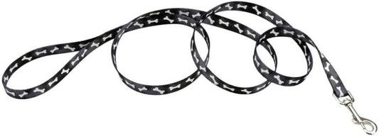 Coastal Pet Attire Styles Dog Leash Black with Bones image 0