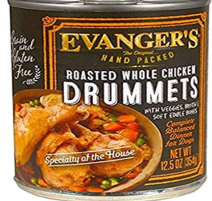 Evanger's Super Premium Roasted Chicken Drummet Dinner Canned Dog Food - 12 Oz image 0