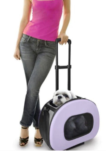 Pet Life® 'Final Destination' 2-in-1 Tough-Shell Wheeled Collapsible Pet Carrier image 0