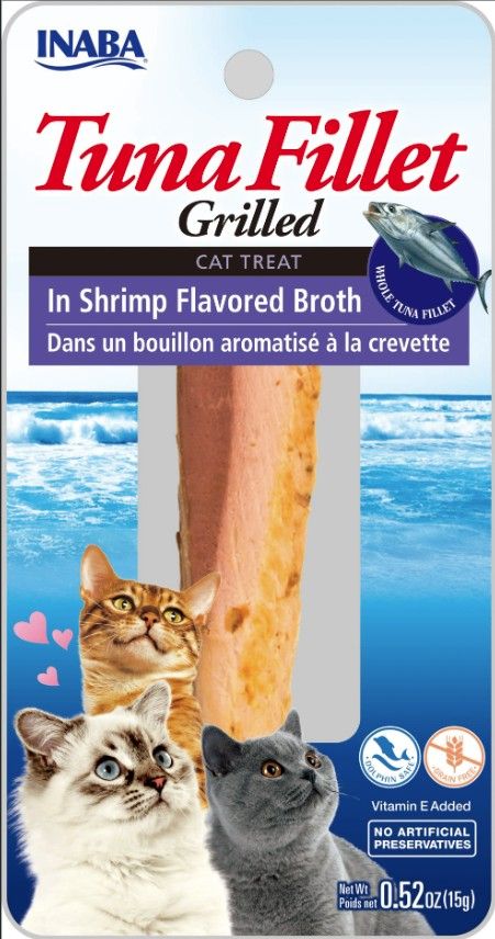 Inaba Tuna Fillet Grilled Cat Treat in Shrimp Flavored Broth image 0