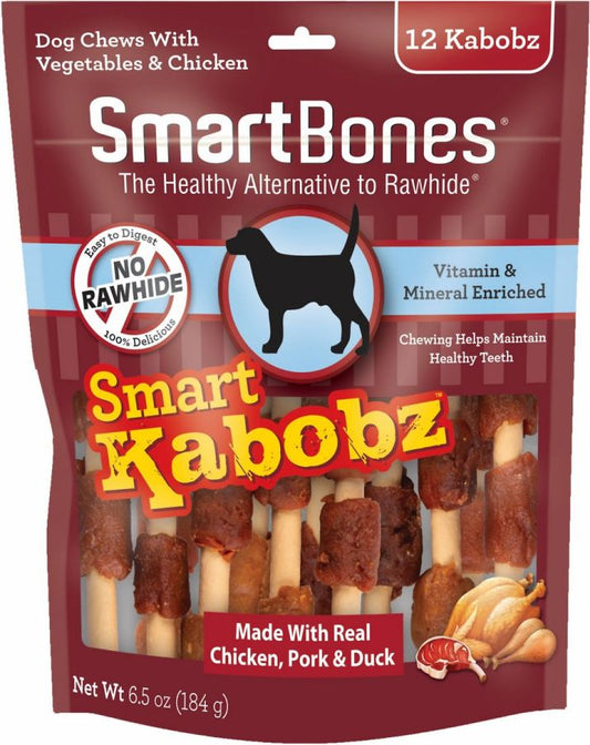 SmartBones Smart Kabobz Triple Meat Rawhide Free Dog Chew image 0