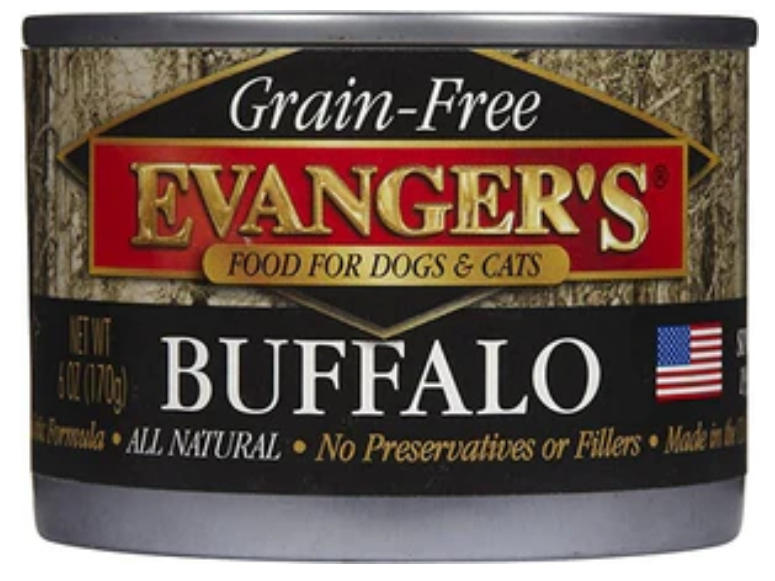 Evanger's Grain-Free Buffalo Canned Cat and Dog Food - 6 Oz - Case of 24 image 0