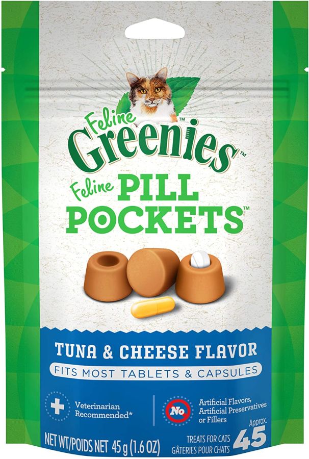 Greenies Feline Pill Pockets Cat Treats Tuna and Cheese Flavor image 0