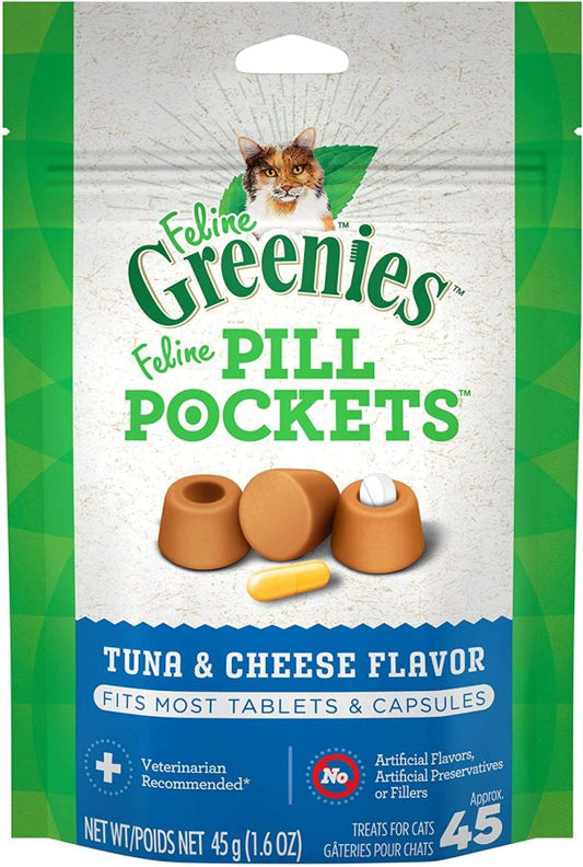 Greenies Feline Pill Pockets Cat Treats Tuna and Cheese Flavor image 0