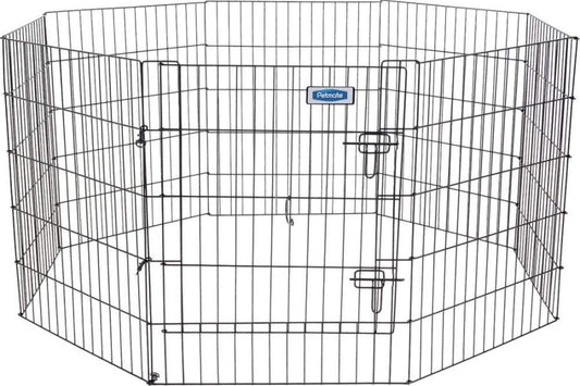 Petmate Exercise Pen Single Door and Ground Stakes for Dogs Black image 0