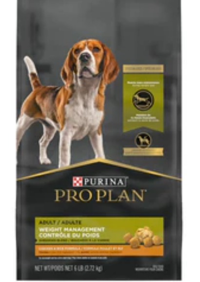 Purina Pro Plan Shredded Chicken & Rice W/Probiotics Weight Mngmt.-6lb Pack of 5 image 0