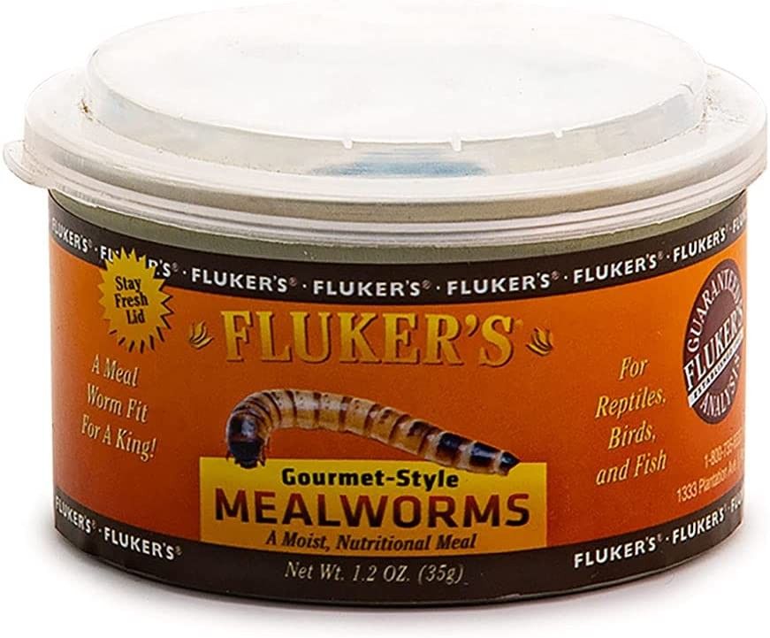 Flukers Gourmet Style Canned Mealworms image 0
