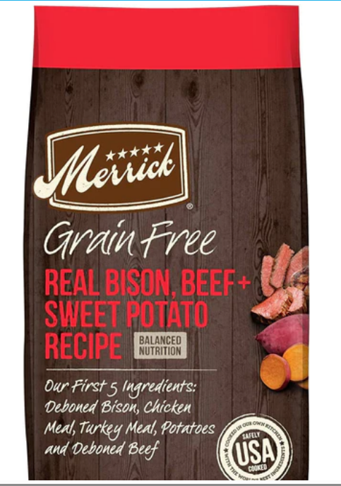 Merrick Grain-Free Bison Beef & Sweet Potato Dry Dog Food image 0