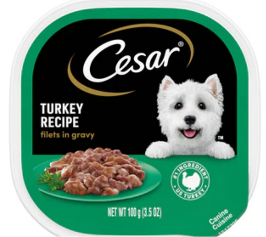Cesar Canine Cuisine with Turkey in Meaty Juices Wet Dog Food - 3.5 oz - 24 Pack image 0
