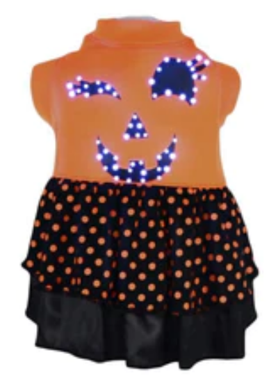 Pet Life ® LED Lighting Halloween Dress Hooded Dog Costume Sweater w/Batteries image 0