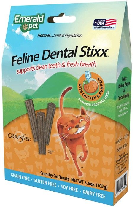 Emerald Pet Feline Dental Stixx Chicken and Pumpkin Recipe image 0