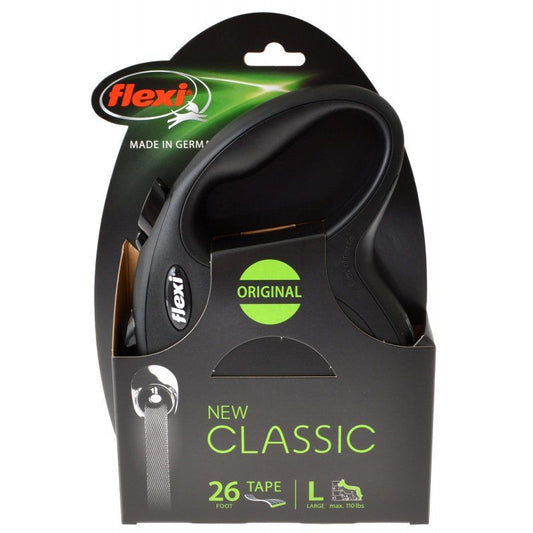 Flexi New Classic Retractable Tape Leash - Black image 0
