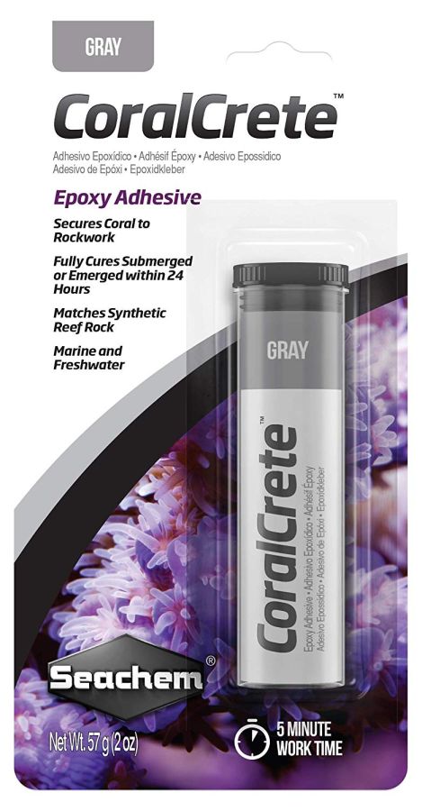 Seachem CoralCrete Gray Epoxy Adhesive image 0