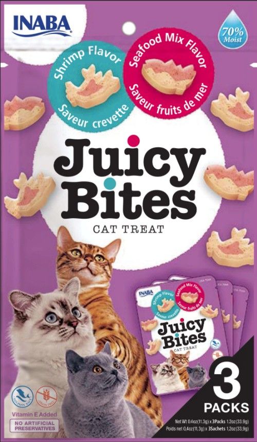Inaba Juicy Bites Cat Treat Shrimp and Seafood Mix Flavor image 0