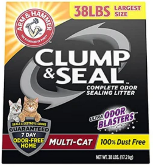 Arm & Hammer Clump & Seal Multi-Cat Cat Litter - Fresh Scent - 38 Lbs image 0