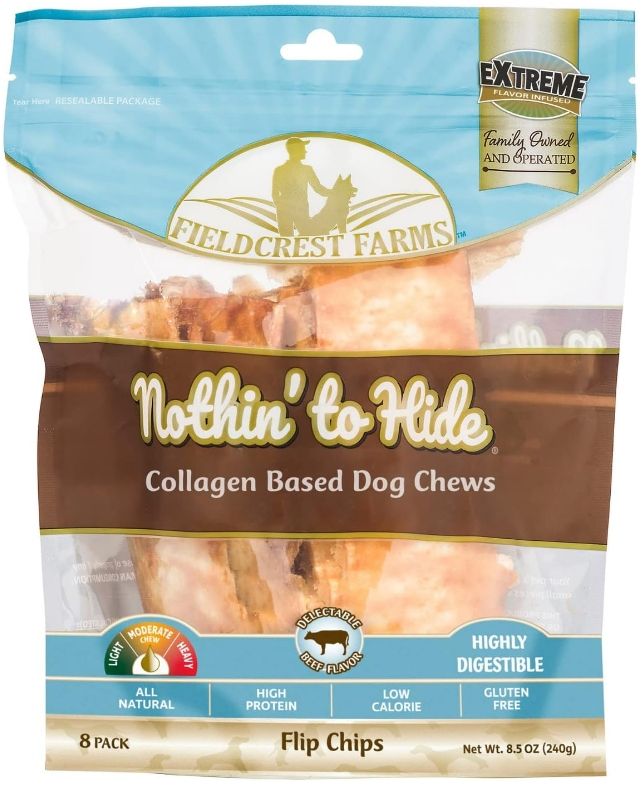 Fieldcrest Farms Nothin to Hide Beef Flip Chips Dog Chews image 0