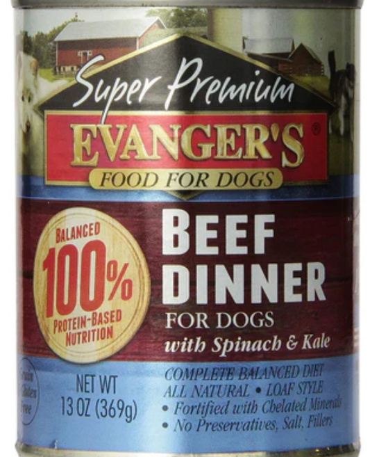 Evanger's Super Premium Beef Dinner Canned Dog Food - 12.8 Oz - Case of 12 image 0