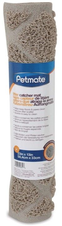 Petmate Grid Litter Catcher Mat Stone 23 Inch x 13 Inch image 0