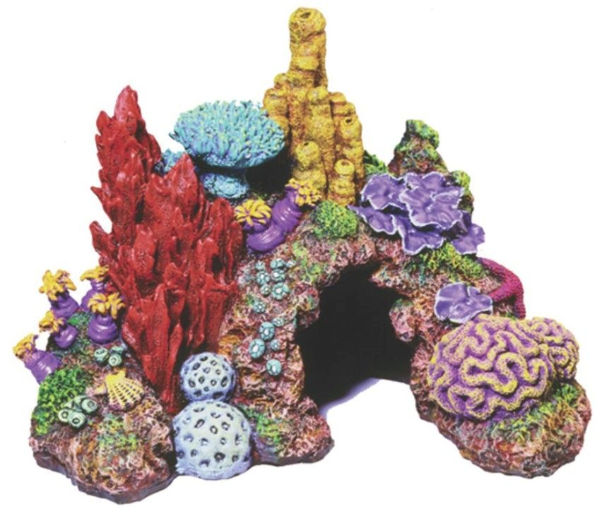 Blue Ribbon Pet Exotic Environments Caribbean Reef Ornament 12" L x 8.5"W x 9"H image 0