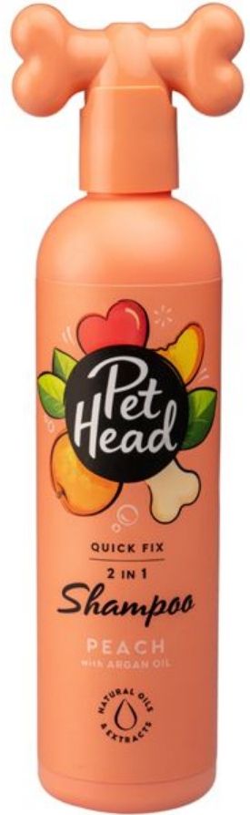 Pet Head Quick Fix 2 in 1 Shampoo for Dogs Peach with Argan Oil image 0