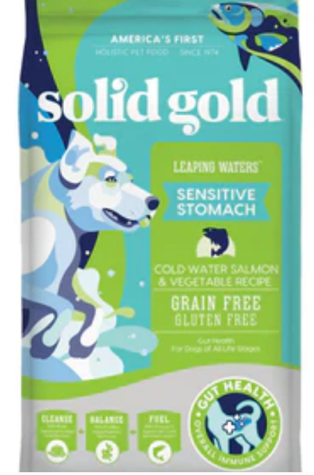 Solid Gold Leaping Waters Adult Cold Water Salmon and Vegetable Dog Food -22lbs. image 0