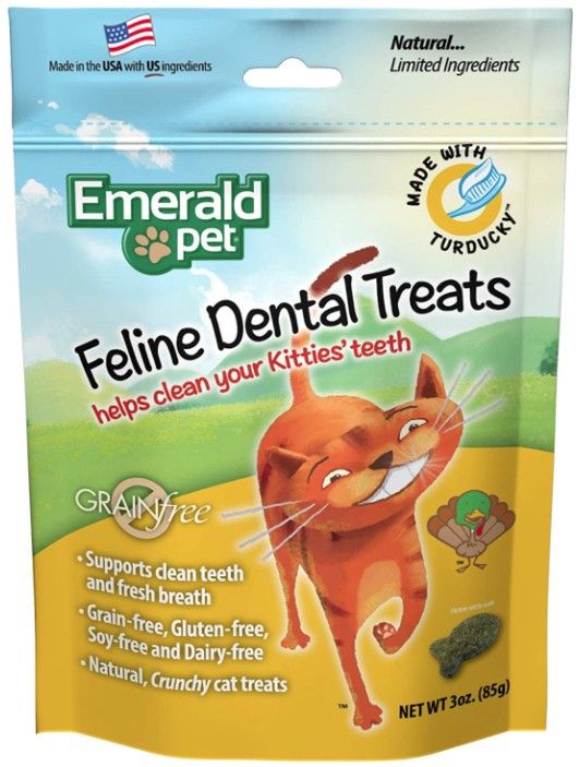 Emerald Pet Feline Dental Treats Turducky Flavor image 0