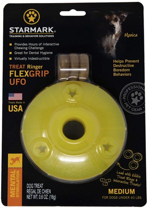 Starmark Flexgrip Ringer UFO Treat Toy Medium image 0