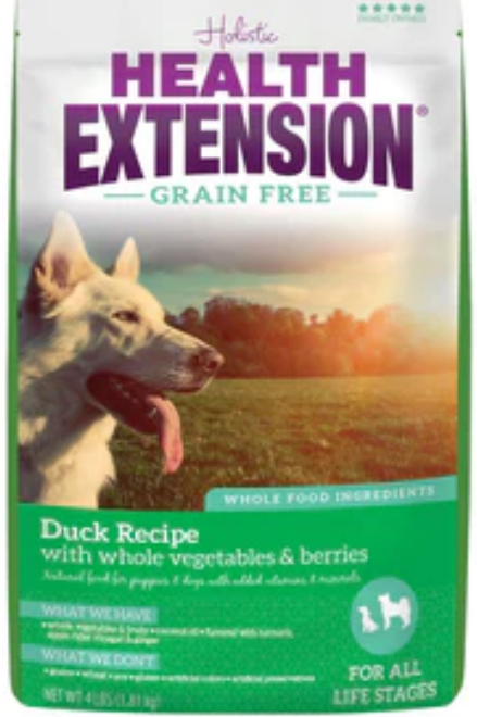 Health Extension Grain Free Duck Recipe Dry Dog Food 23.5lb Bag image 0