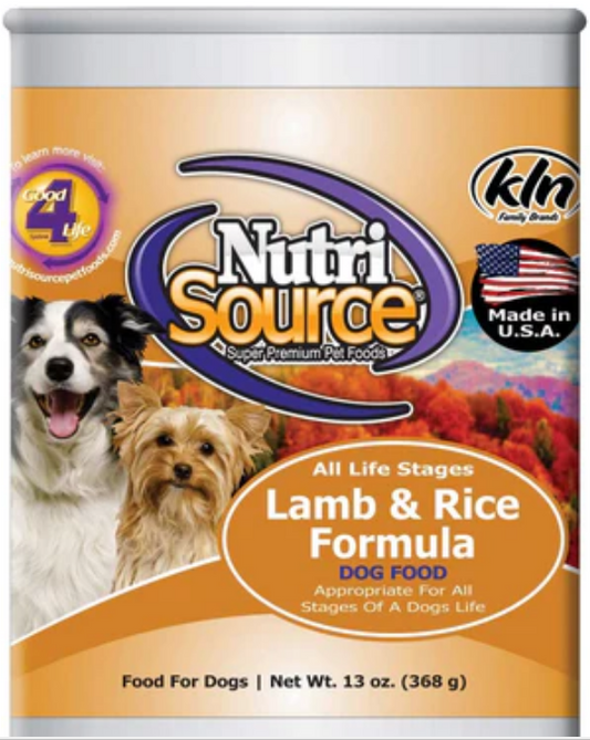 Nutrisource Lamb & Rice Dog Canned Canned Dog Food - 13 oz - Case of 12 image 0