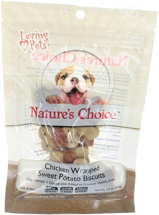Loving Pets Natures Choice Chicken Wrapped Sweet Potato Biscuit Dog Treats image 0