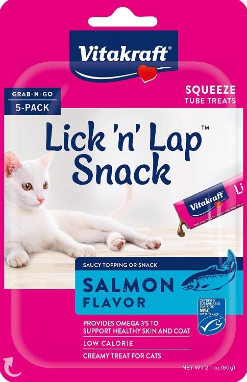 VitaKraft Lick N Lap Snack Salmon Cat Treat image 0