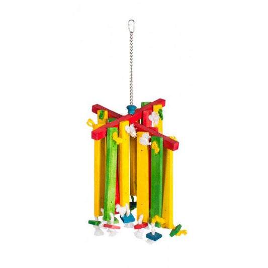 Prevue Bodacious Bites Wood Chimes Bird Toy image 0