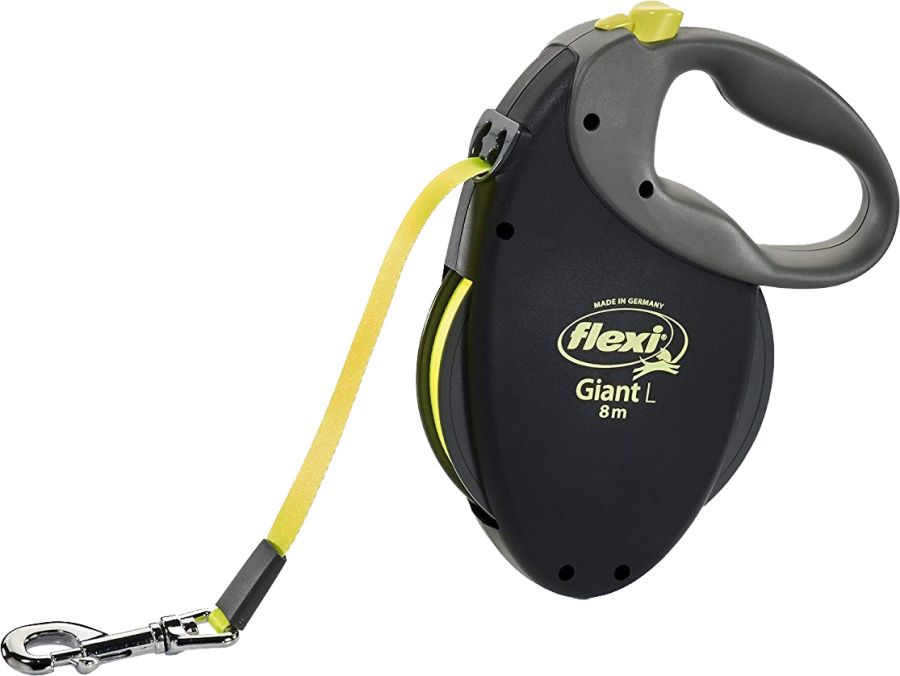 Flexi Giant Retractable Tape Dog Leash - Black / Neon image 0