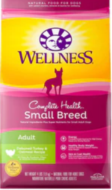 Wellness Complete Health Natural Small Breed Adult Turkey and Oatmeal Dog Food image 0