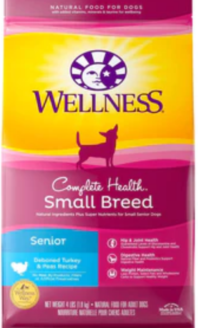 Wellness Complete Health Natural Small Breed Senior Health Dog Food 4lb Bag image 0