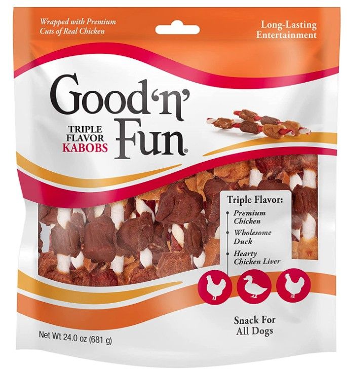 Healthy Hide Good'n' Fun Triple-Flavor Kabobs Chicken, Duck and Chicken Liver image 0