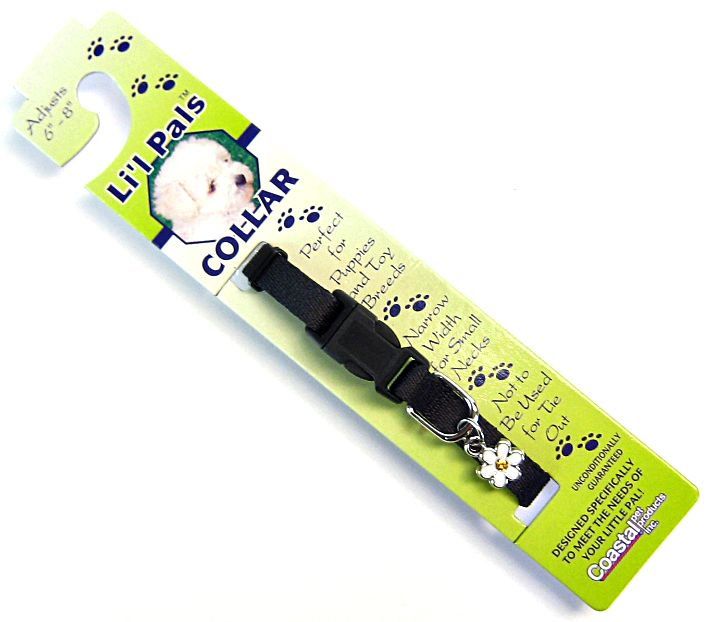 Li'l Pals Adjustable Nylon Collar Black image 0